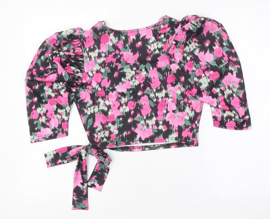 Womens UK Size 8 Urban Bliss Black Cropped Blouse