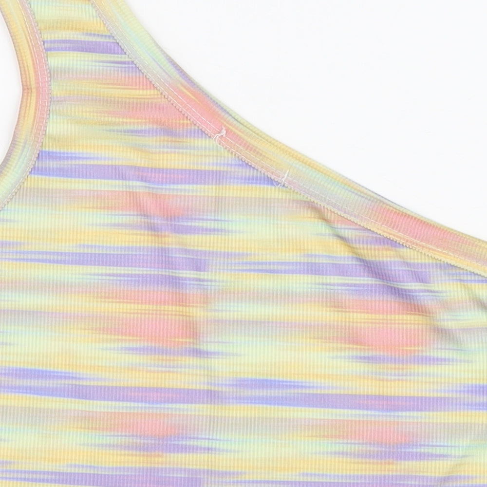 Womens UK Size 10 PRETTYLITTLETHING Multicoloured Cropped Tank