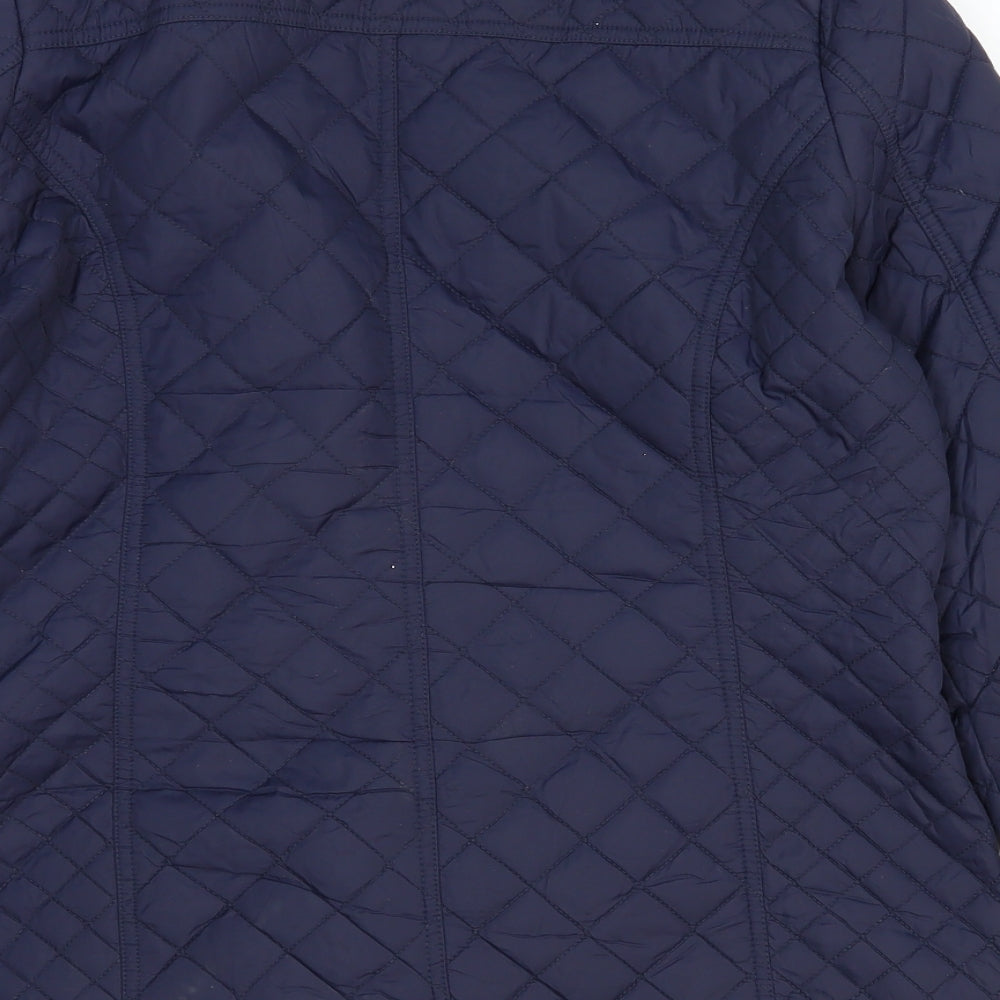 Womens UK Size 14 South Blue Quilted Coat
