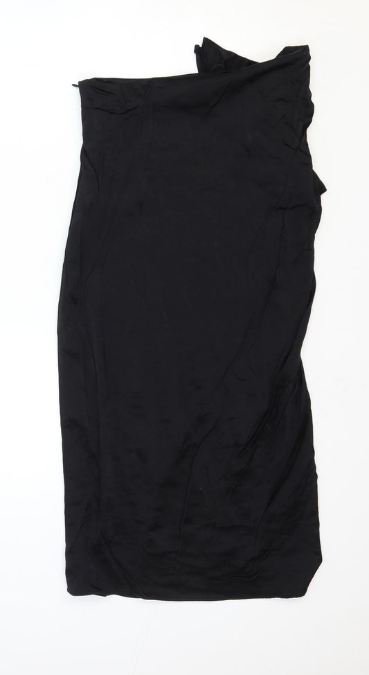 Womens UK Size M Zara Straight & Pencil Satin Skirt