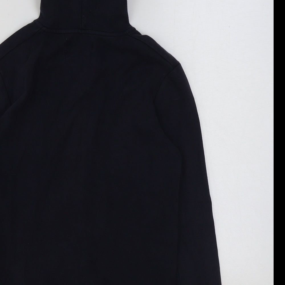 Zara Womens Blue Cotton Full Zip Hoodie Size S Zip
