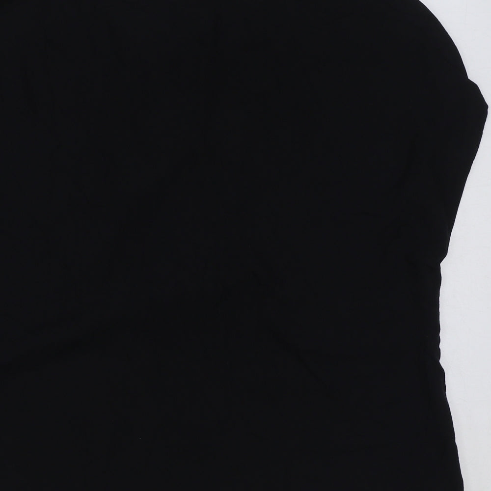 Primark Womens Black Polyester Basic Blouse Size 14 Round Neck