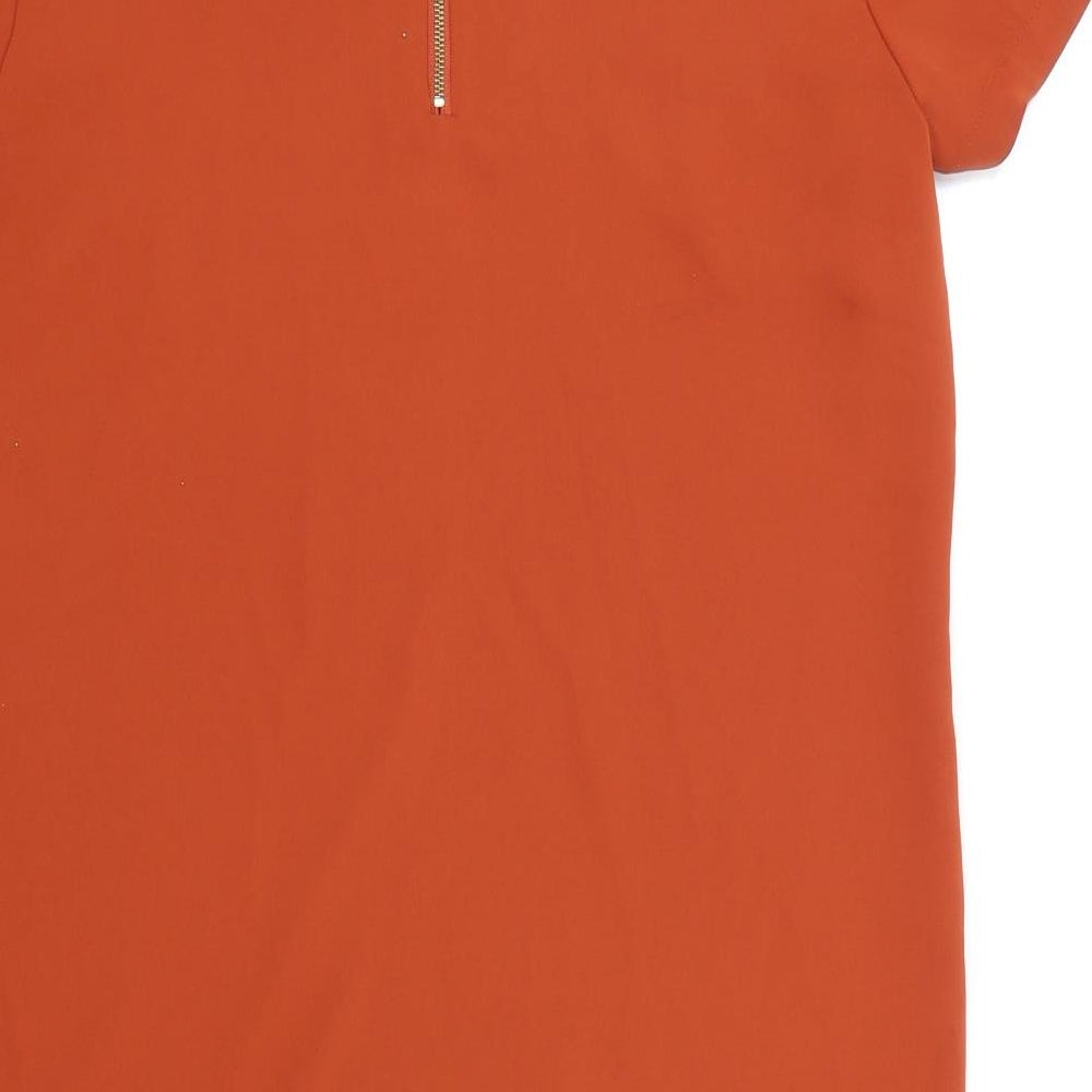 Womens UK Size 12 Tahari Orange Basic Blouse
