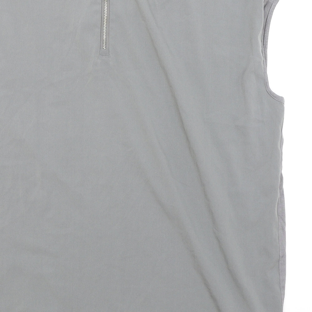 Papaya Womens Grey Viscose Basic T-Shirt Size 20 Round Neck