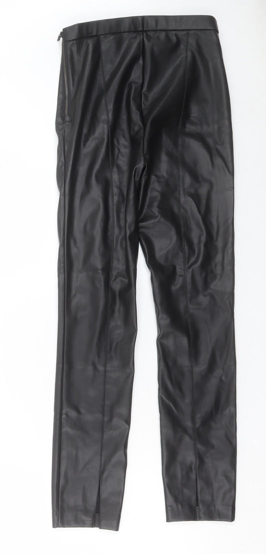 Womens UK Size 24 in Zara Regular Fit Black Trousers