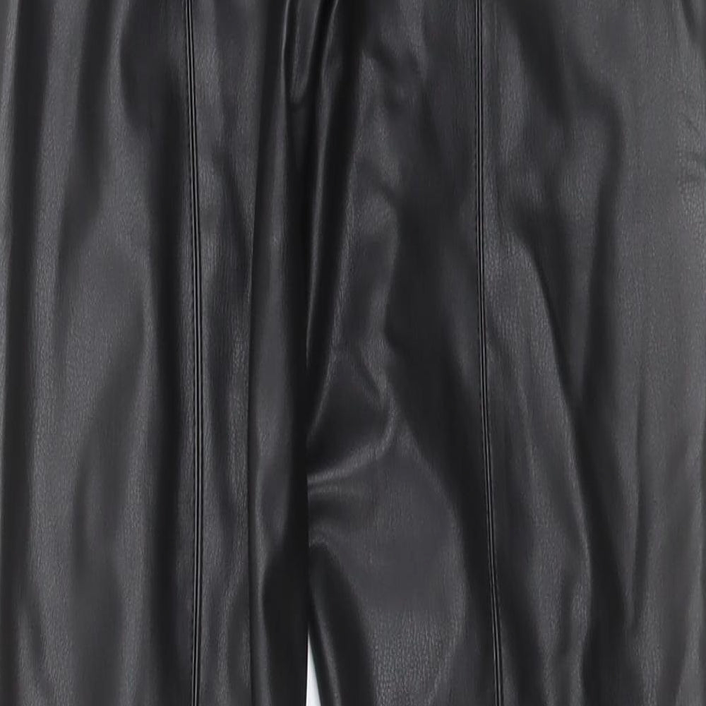 Womens UK Size 24 in Zara Regular Fit Black Trousers