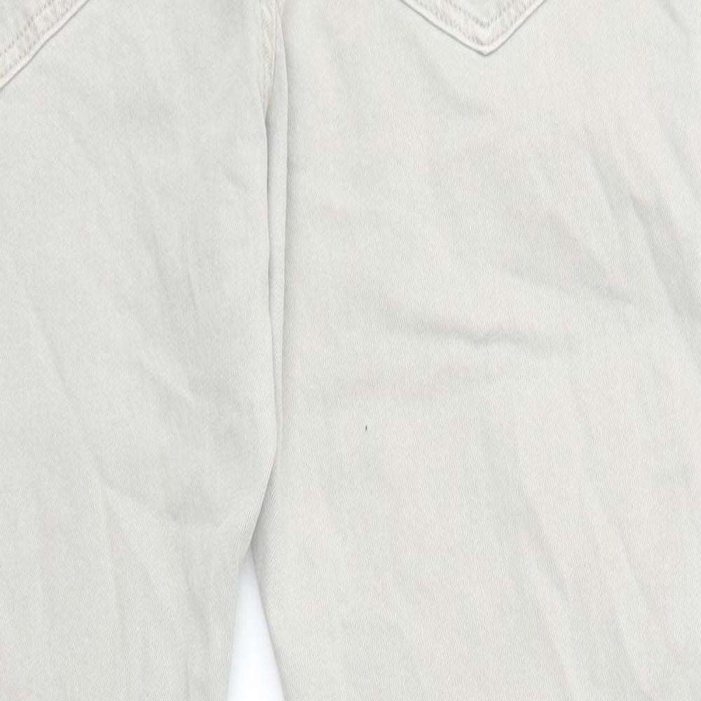 Marks and Spencer Womens Grey Cotton Skinny Jeans Size 40 in L30.5 in Regular Zip