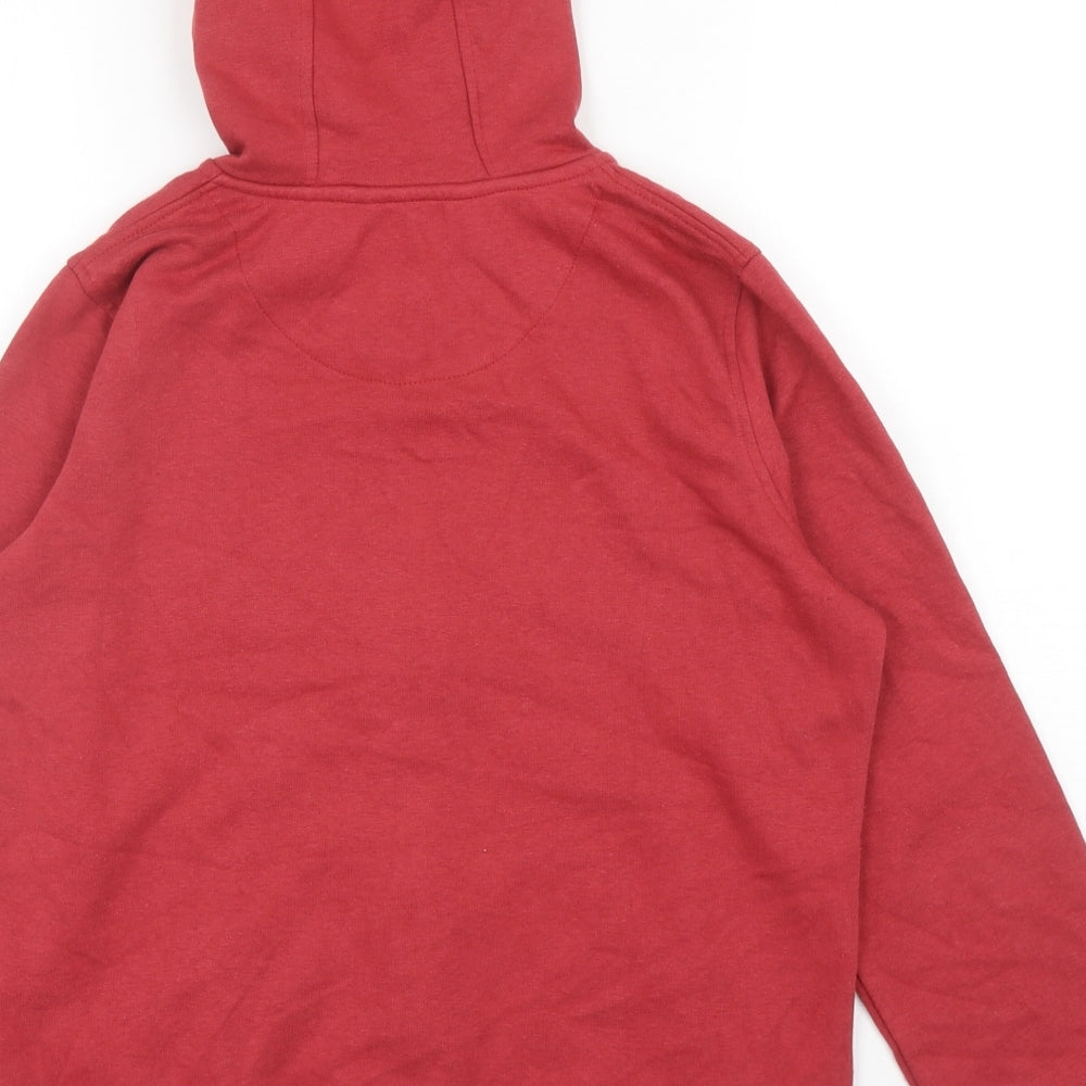Roadster Womens Red Cotton Blend Full Zip Hoodie Size M Zip