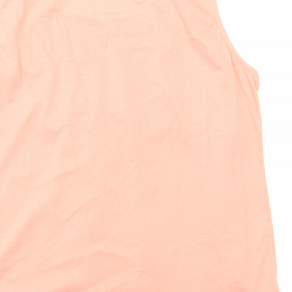 Womens UK Size XL Preworn Orange Basic Tank