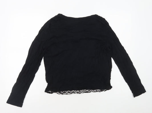 George Womens Multicoloured Geometric Viscose Basic Blouse Size 14 Scoop Neck