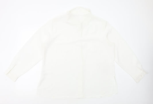 Berkertex Womens White Polyester Basic Button-Up Size 20 Collared