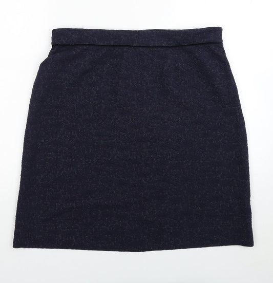 Dickins & Jones Womens Blue Polyester A-Line Skirt Size 14 Zip