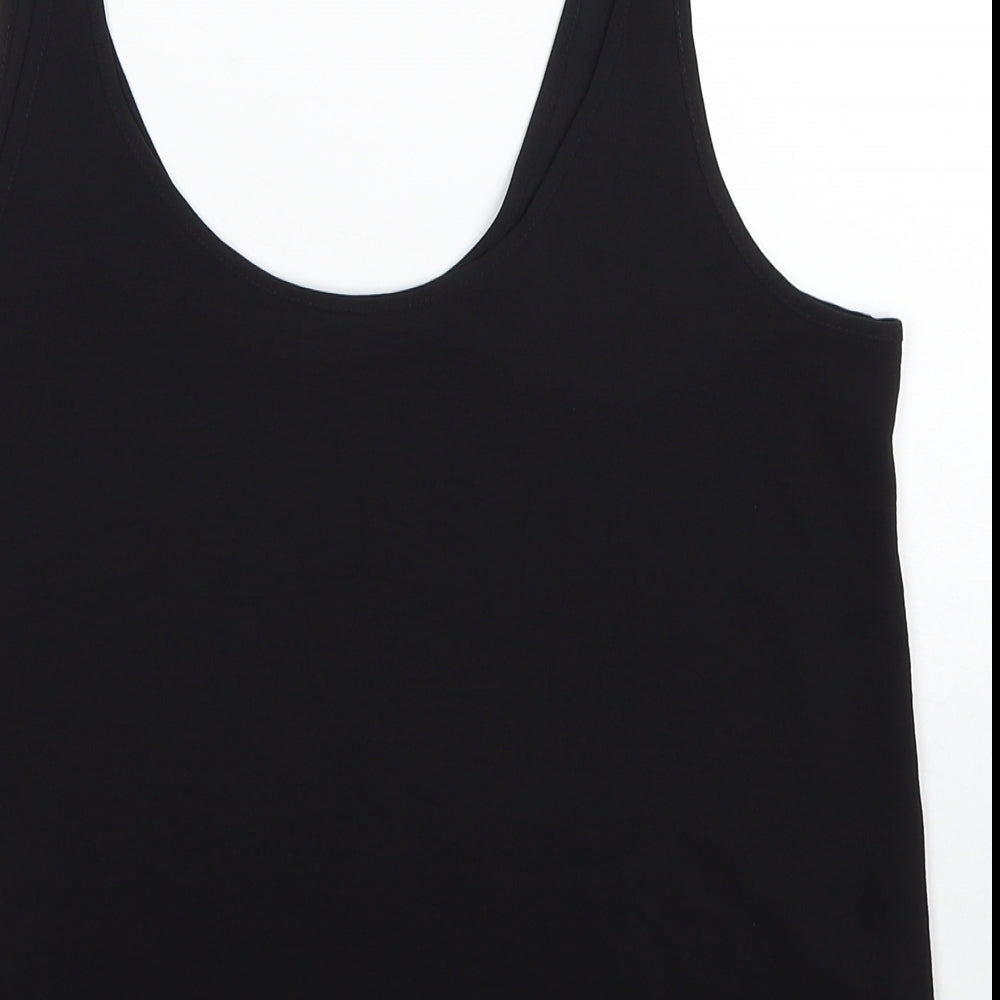 Primark Womens Black Polyester Camisole Tank Size 12 Scoop Neck
