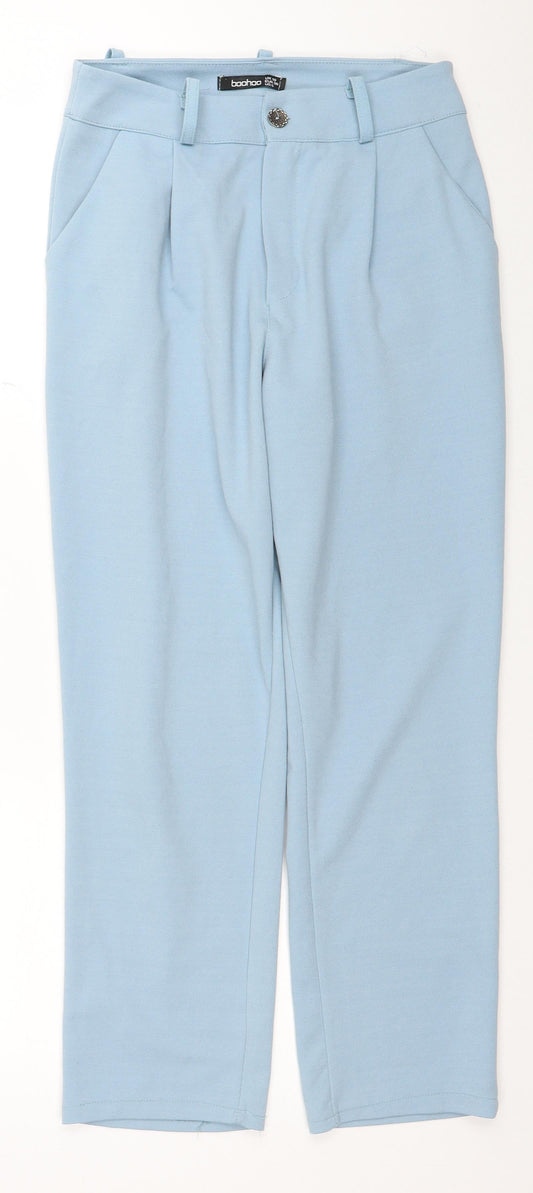 Womens UK Size 10 Boohoo Regular Fit Blue Trousers