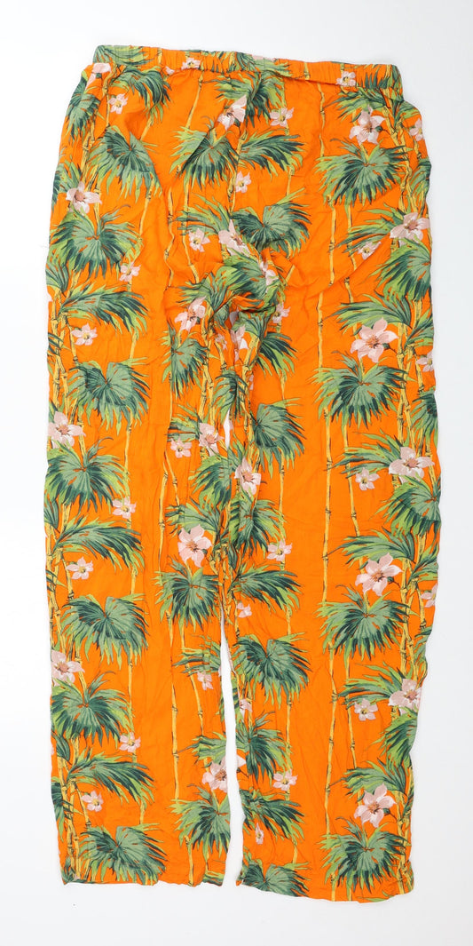 Womens UK Size 12 ASOS Regular Fit Bloomer Orange Trousers
