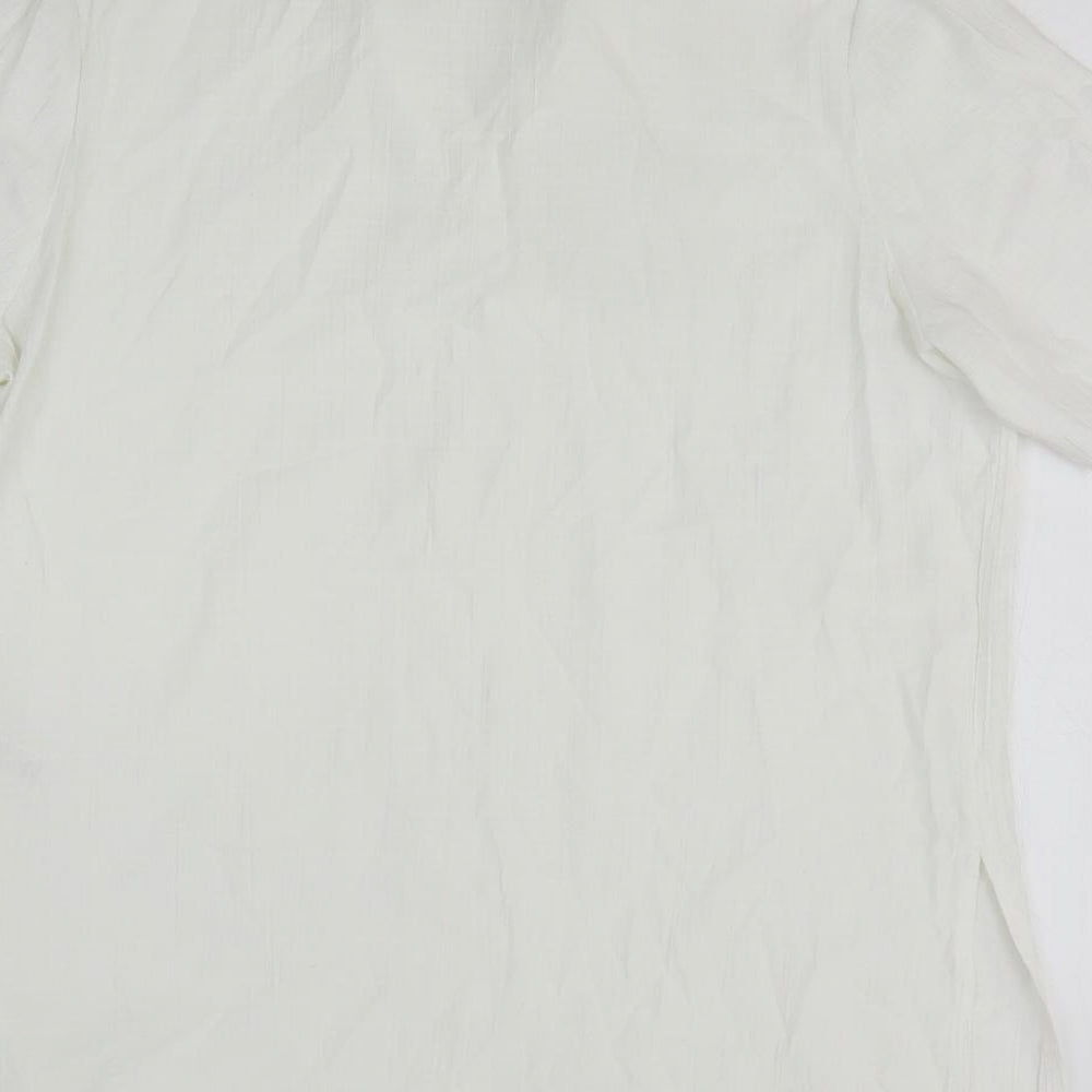 Womens UK Size 12 BHS White Basic Button-Up