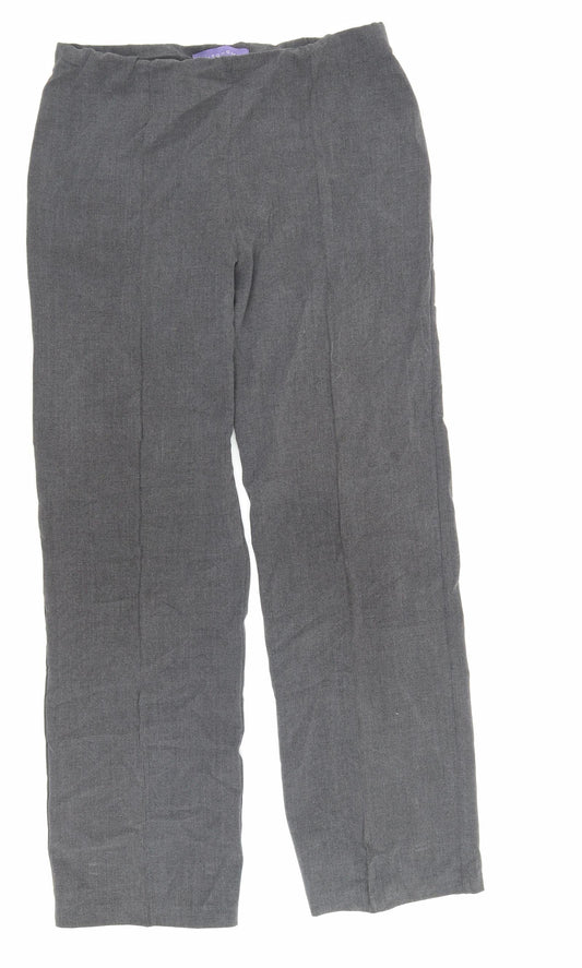 Womens UK Size 10 Autonomy Regular Fit Dress Pants Grey Trousers