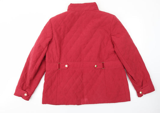 Womens UK Size 16 Isle Red Military Jacket