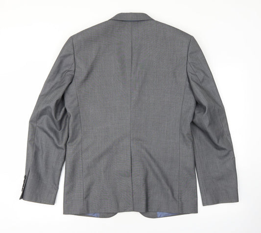 Mens UK Size S Cedar Wood State Regular Grey Suit Jacket