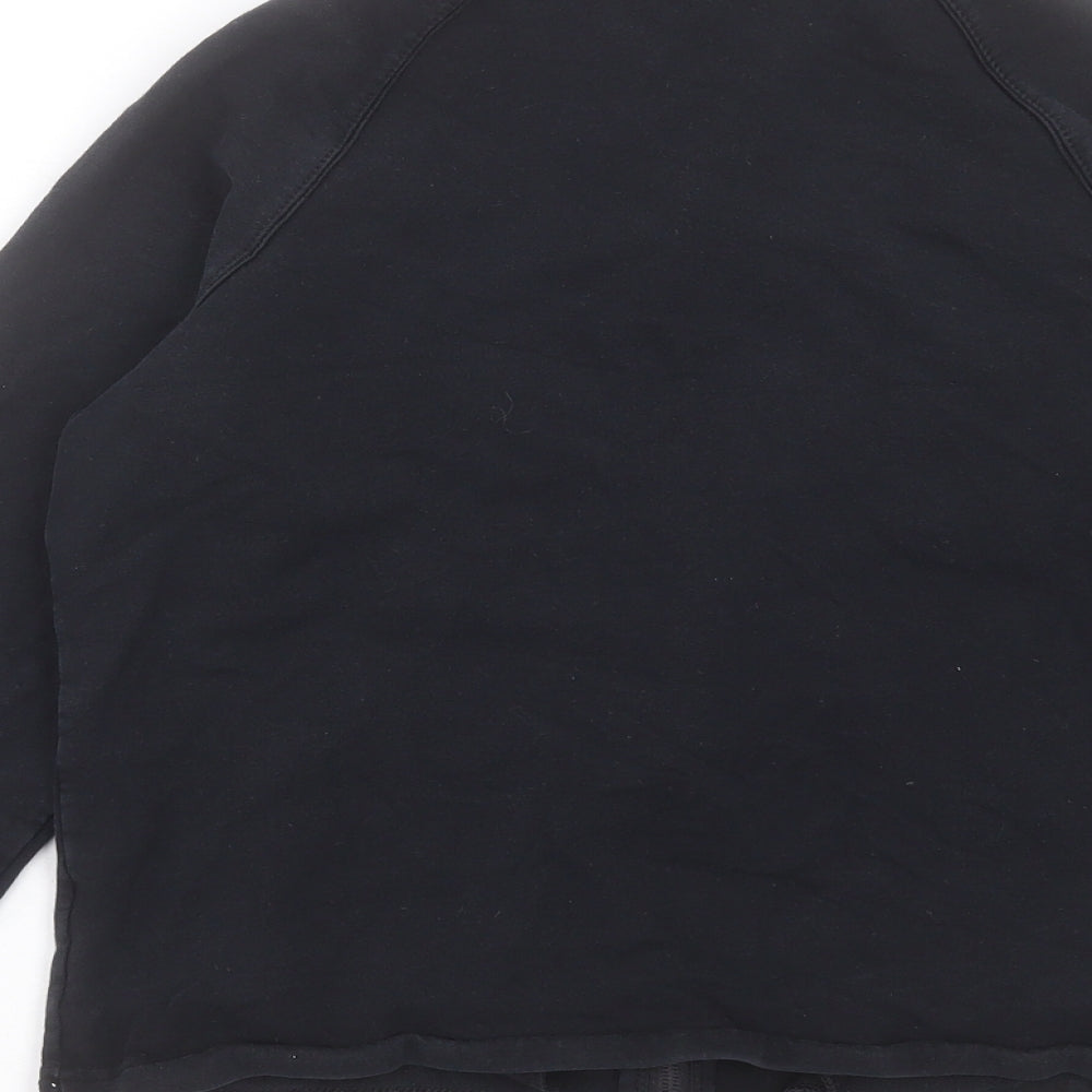 Womens UK Size 10 Marks and Spencer Black Full Zip Sweatshirt