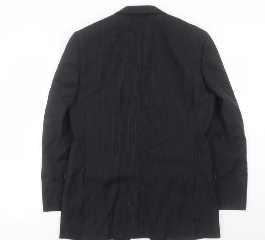 Mens UK Size 36 Racing Green Regular Black Suit Jacket