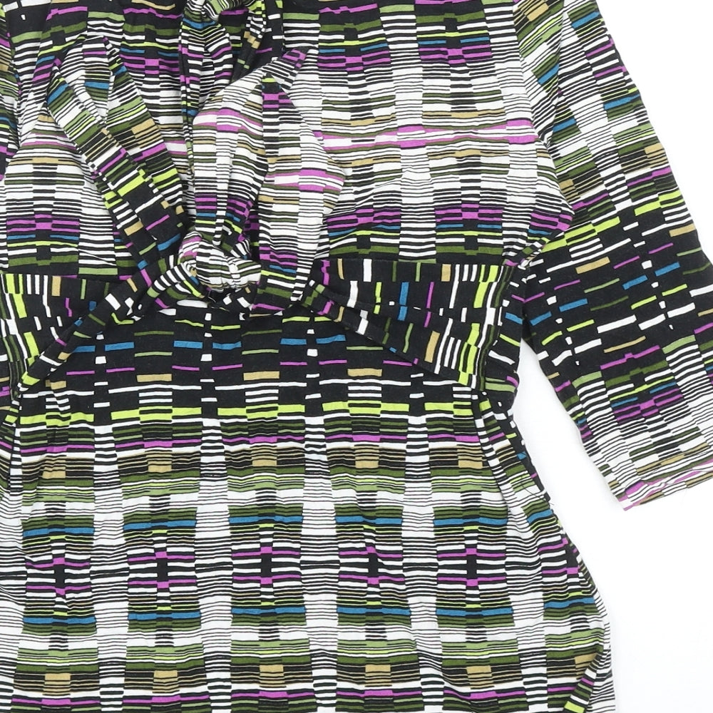 Womens UK Size 12 Wallis Multicoloured Basic Blouse
