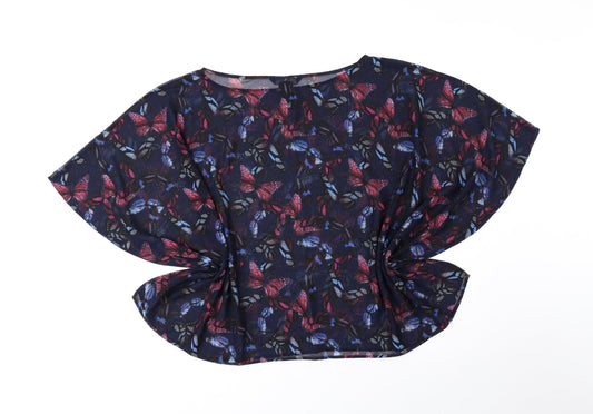Womens UK Size 10 NEXT Blue Basic Blouse