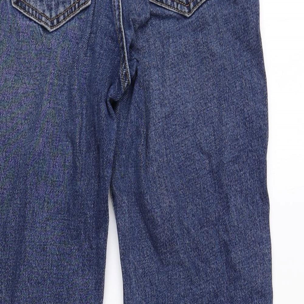 New Look Womens Blue Cotton Cropped Jeans Size 4 L22 in Regular Button