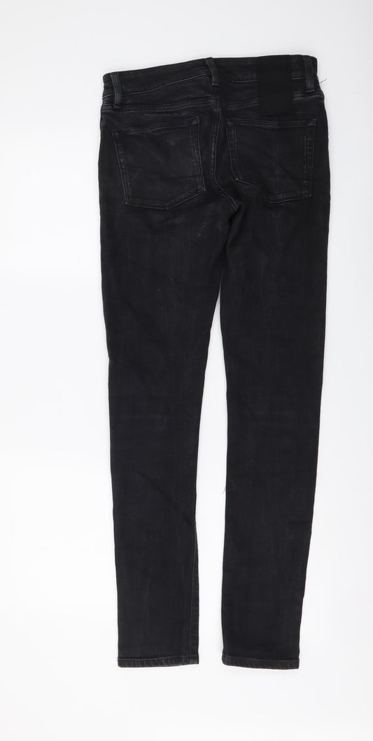 Womens UK Size 28 in Preworn Regular Fit Skinny Black Jeans