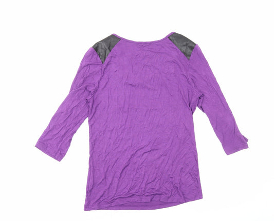 Womens UK Size S Klass Purple Basic T-Shirt
