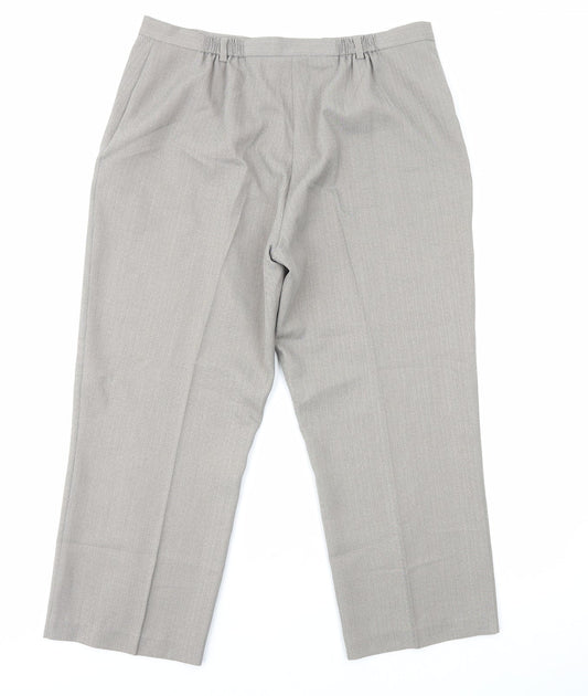Classics Womens Grey Polyester Trousers Size 34 in L23 in Regular Zip