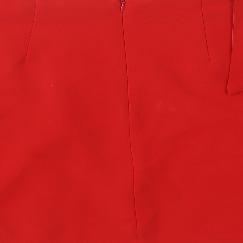 K.Zell Womens Red Polyester Bandage Skirt Size 30 in Zip