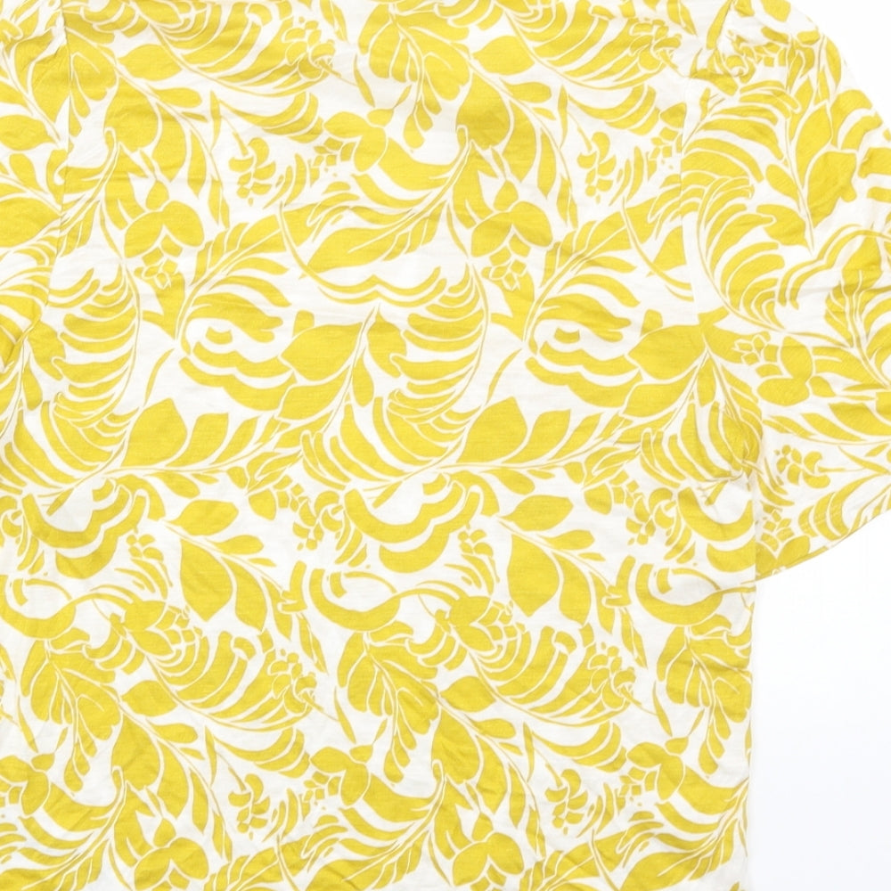Womens UK Size 6 Marks and Spencer Yellow Basic T-Shirt
