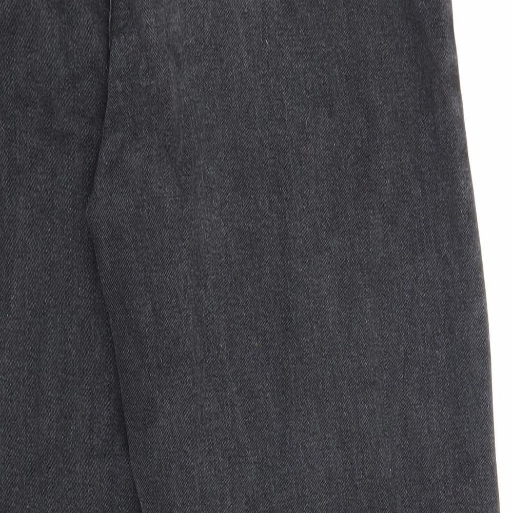 SheIn Womens Black Cotton Straight Jeans Size M L28.5 in Regular Zip