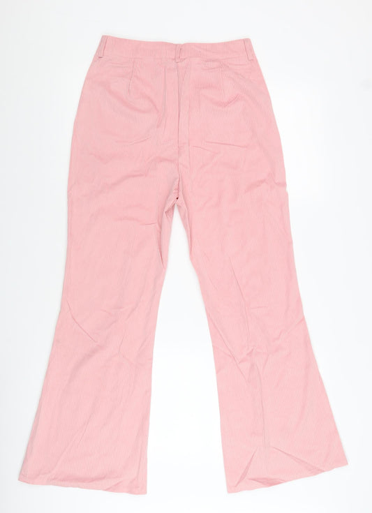 SheIn Womens Pink Polyester Trousers Size S L26.5 in Regular Zip