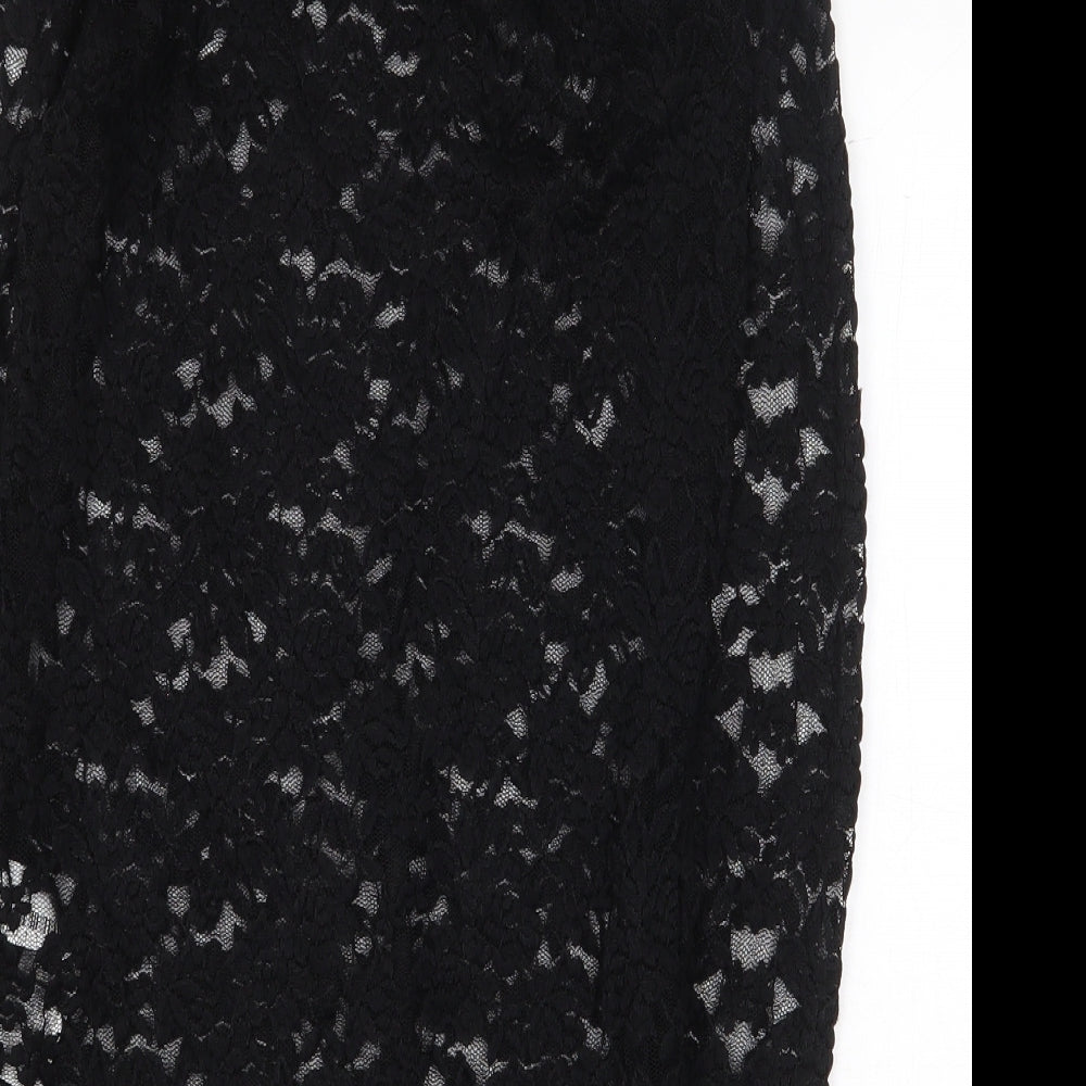 Womens UK Size M FOREVER 21 Black Basic Blouse