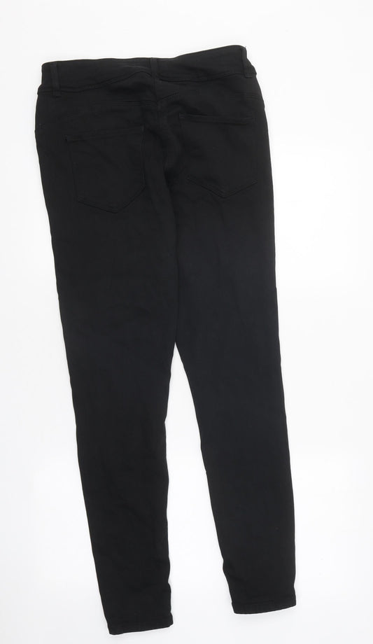 NEXT Womens Black Cotton Skinny Jeans Size 34 in L29 in Regular Zip