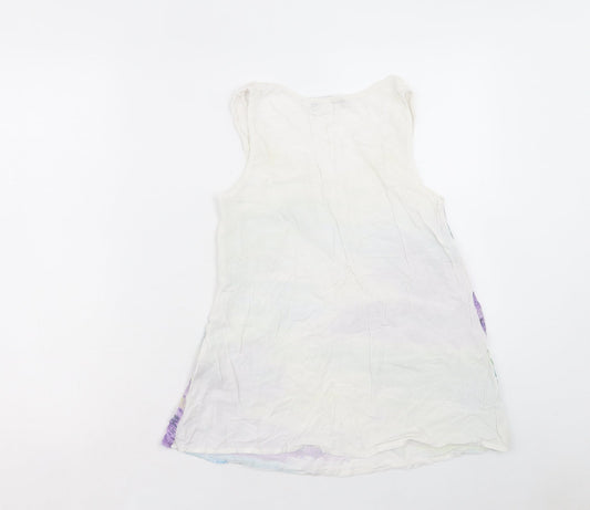 George Womens Multicoloured Viscose Basic Tank Size 8 Scoop Neck