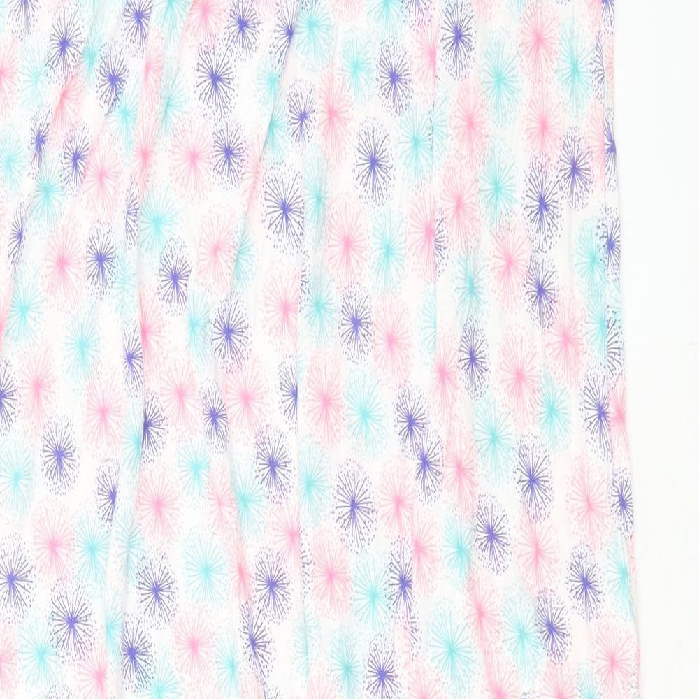 BHS Womens Multicoloured Geometric Viscose A-Line Size L Off the Shoulder Pullover