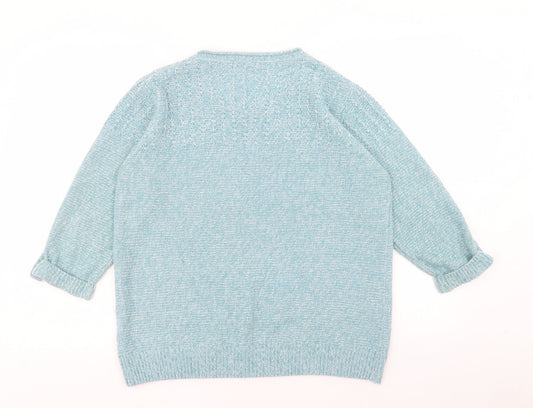 Womens UK Size L EWM Blue Pullover Jumper