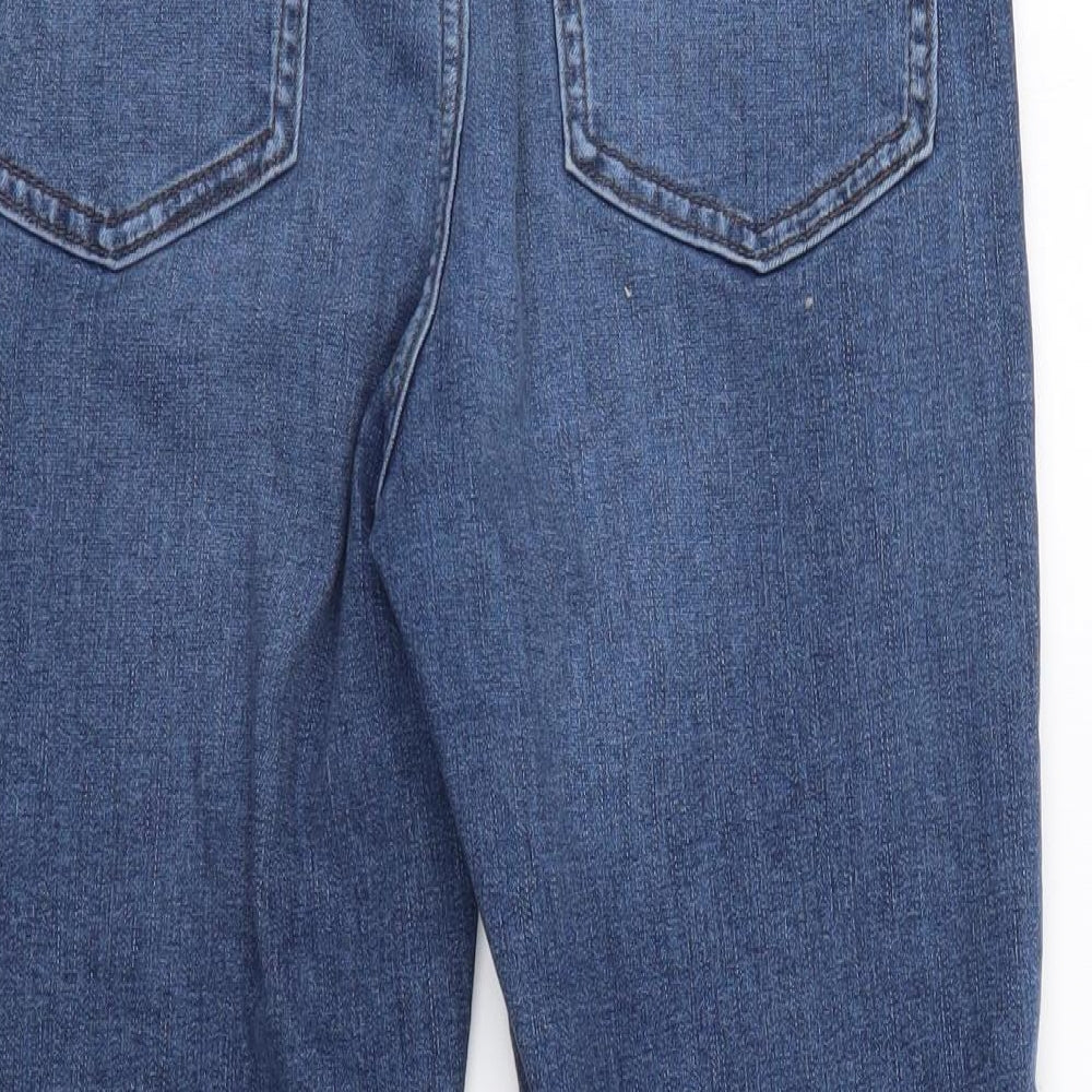 Mark Shale Womens Blue Cotton Straight Jeans Size 10 L22 in Regular Button