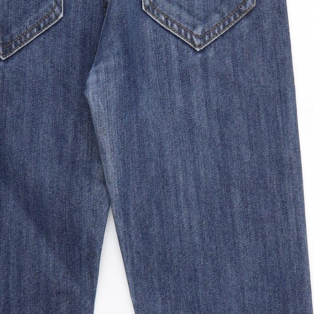 Denim & Co. Mens Blue Cotton Straight Jeans Size 28 in L30 in Regular Button