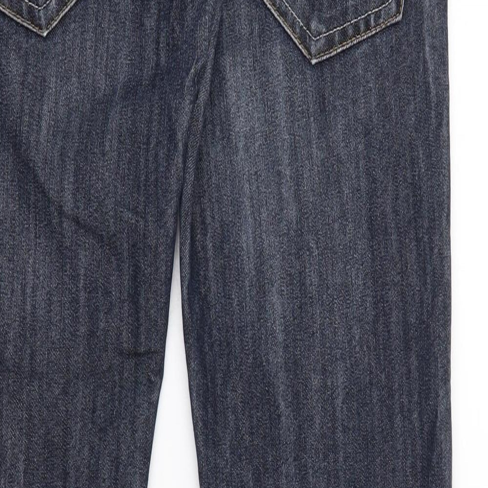 D.Co Certified Mens Blue Cotton Straight Jeans Size 28 in L32 in Slim Button