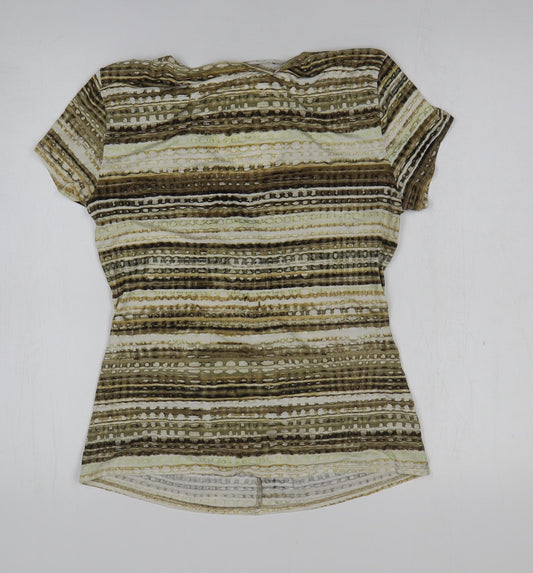 Womens UK Size M Preworn Gold Basic Blouse