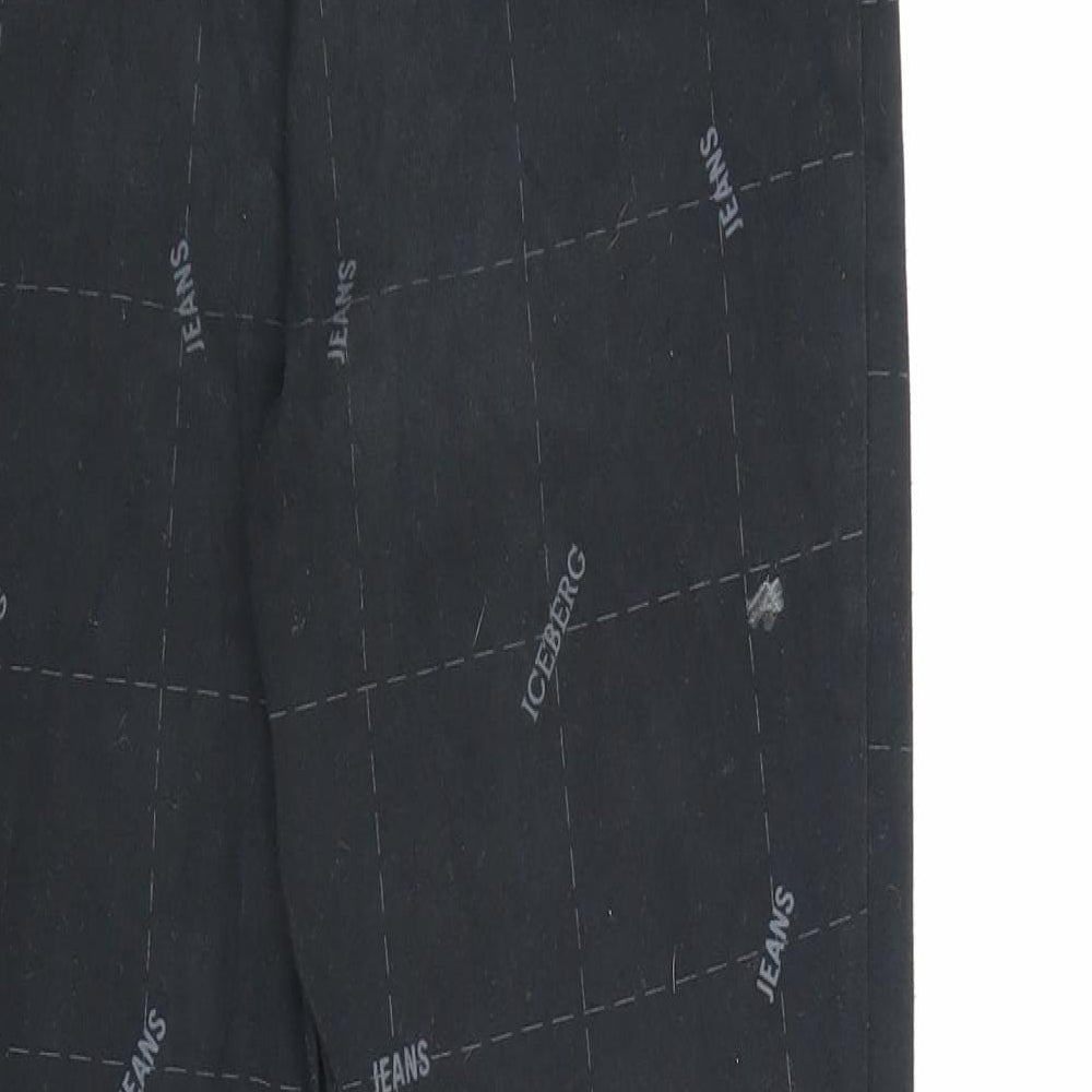 Gilmar Womens Black Geometric Cotton Skinny Jeans Size 29 in L28 in Regular Zip