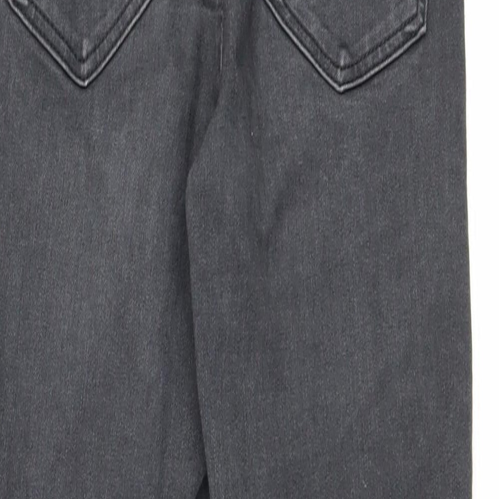 Topshop Womens Black Cotton Skinny Jeans Size 25 in L25.5 in Slim Zip