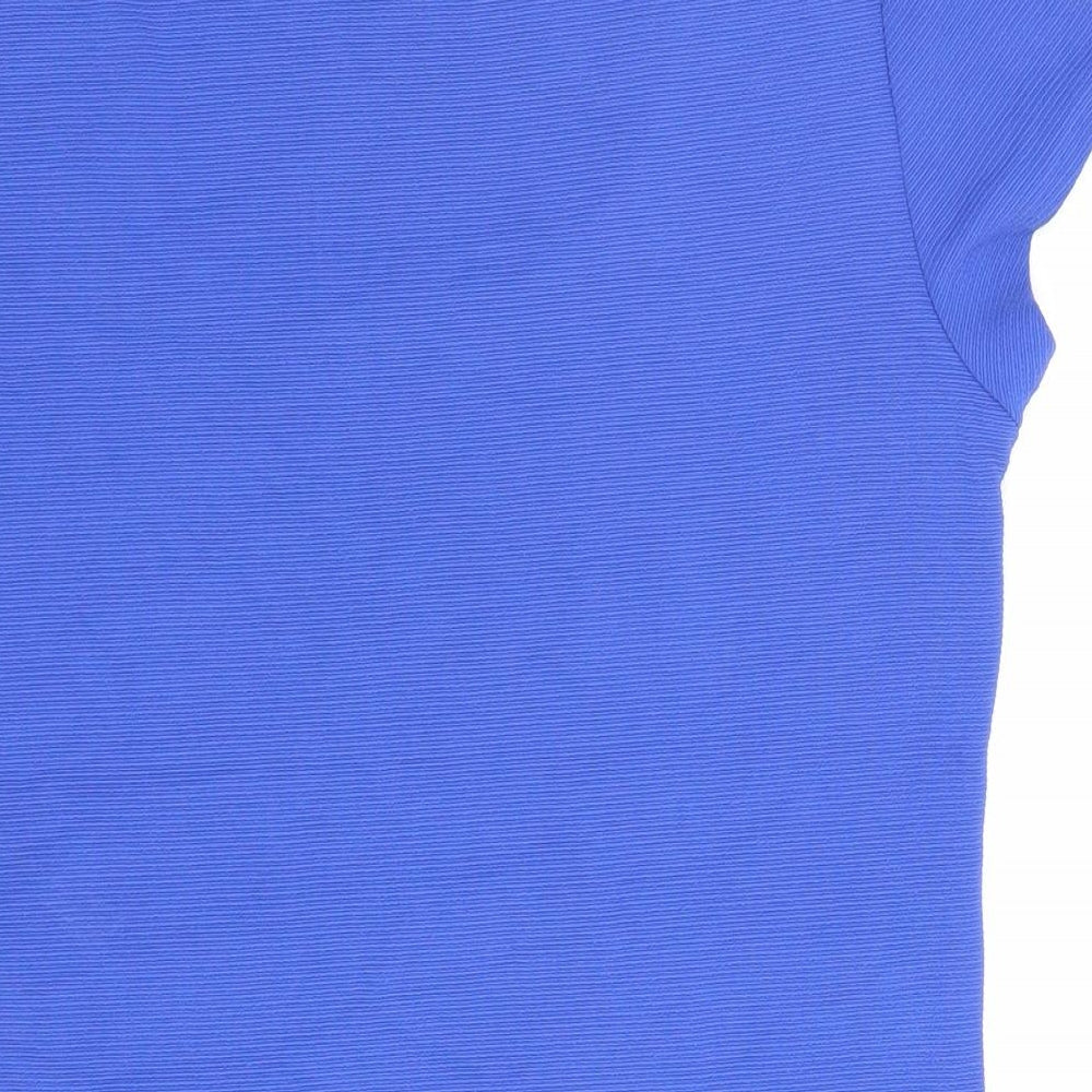 Womens UK Size S Planet Blue Basic T-Shirt