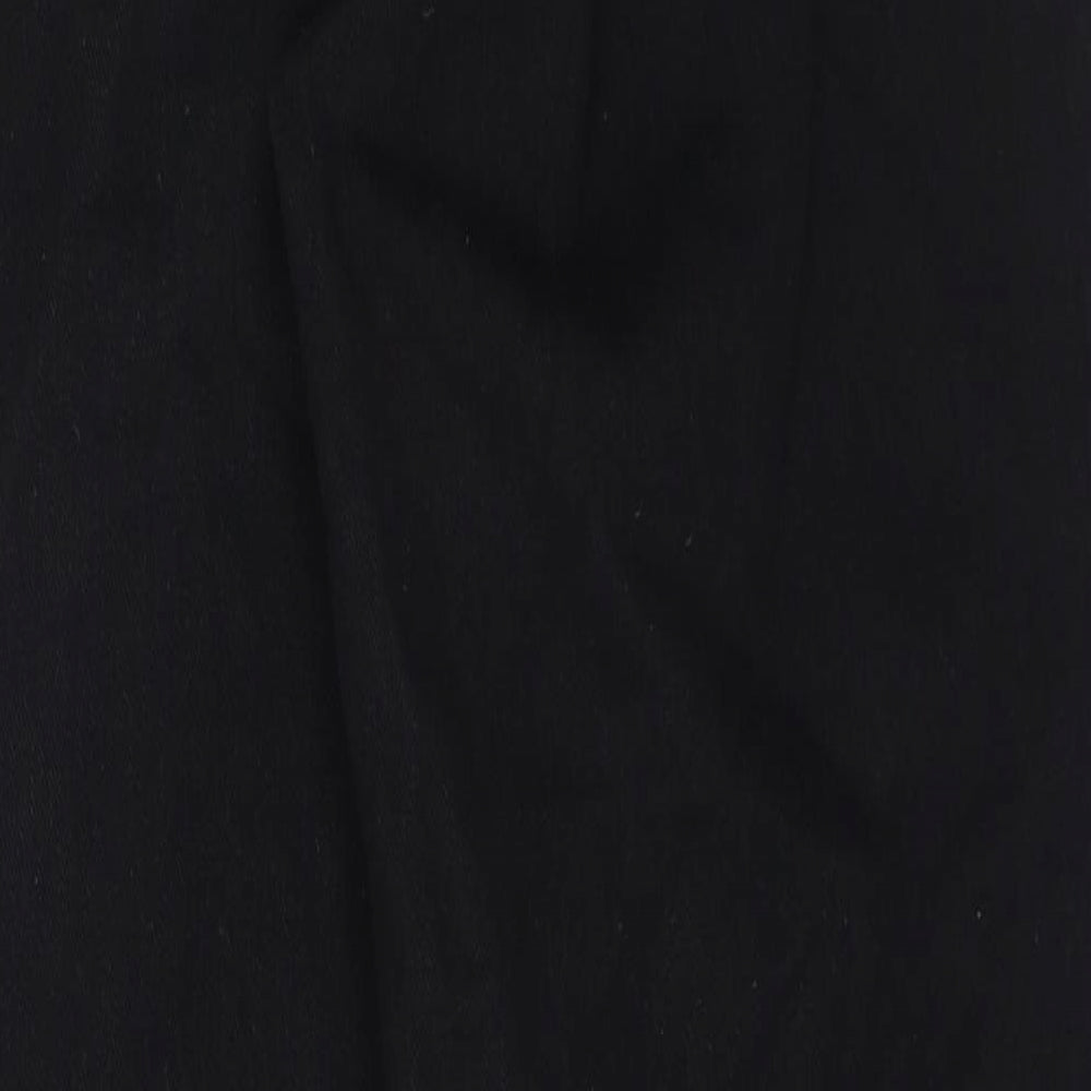 Missguided Womens Black Cotton Mom Jeans Size 6 L30 in Regular Button