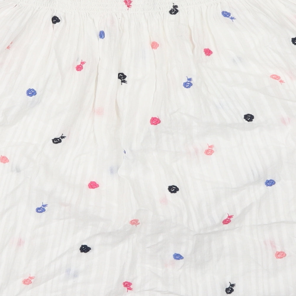 Womens UK Size M Gap White Basic Blouse