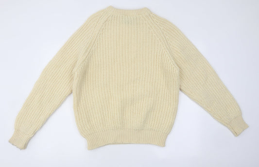 Womens UK Size M NEXT Beige Pullover Jumper
